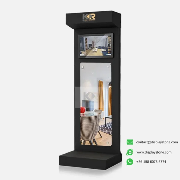 Custom Wood Flooring Display Rack for Showrooms_black_kerry display