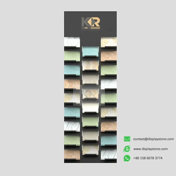 Top Selling Vertical Marble Display Stand for Showrooms_front view 1_ KERRY DISPLAY