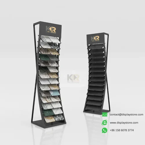 Vertical Tile Display Rack for Showrooms Sample Holder_black 01_KERRY DISPLAY