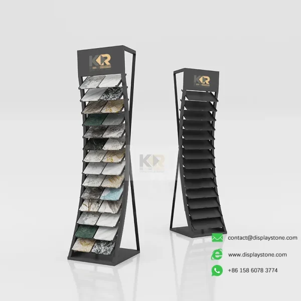 Vertical Tile Display Rack for Showrooms Sample Holder_black 02_KERRY DISPLAY