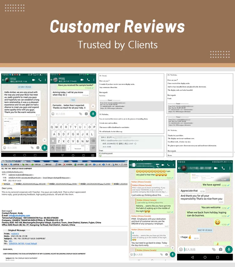 KERRY DISPLAY marble display rack customer reviews and testimonials from stone showroom owners, distributors and B2B buyers worldwide