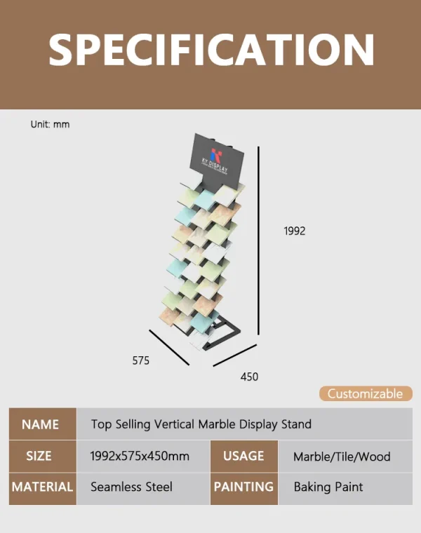 Best Vertical Marble Display Stand for Showrooms