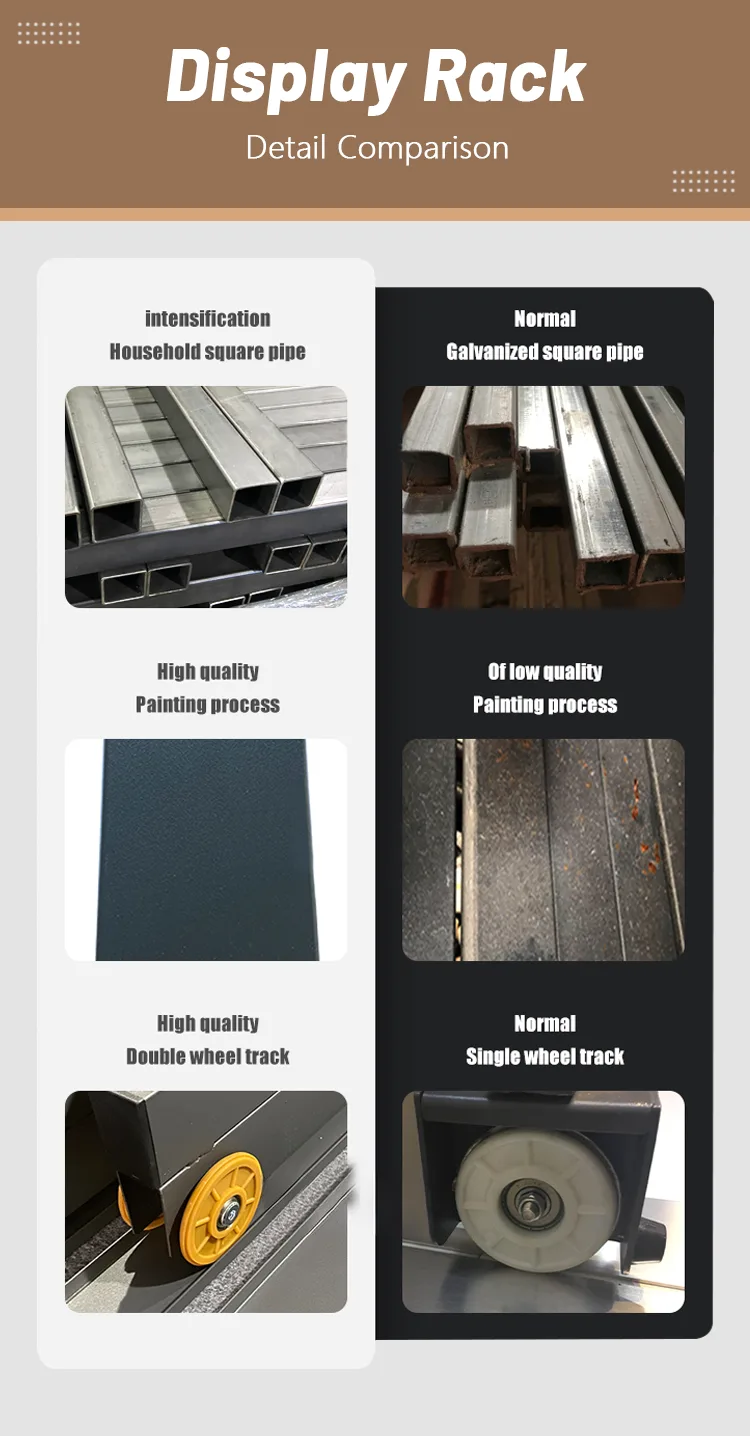combination tile display rack comparison with single purpose display stands
