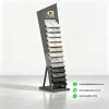 slanted stone display rack black with stone samples Kerry DISPLAY