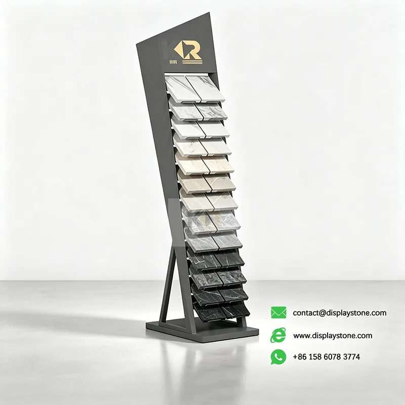 stone display rack - slanted style by KERRY DISPLAY