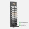 stone display tower with stone samples black Kerry DISPLAY