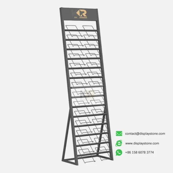 stone sample display rack black empty Kerry DISPLAY