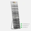 stone sample display rack white with stone samples Kerry DISPLAY