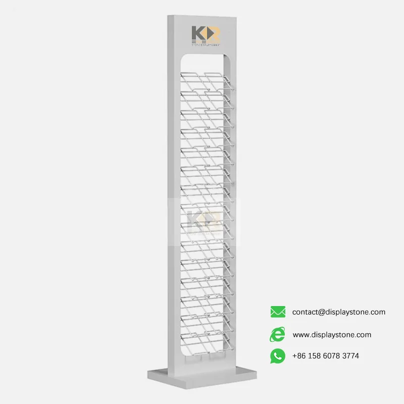 stone display rack in a showroom by KERRY DISPLAY