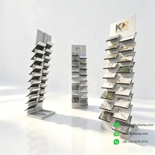 basic stone display rack three units showroom group