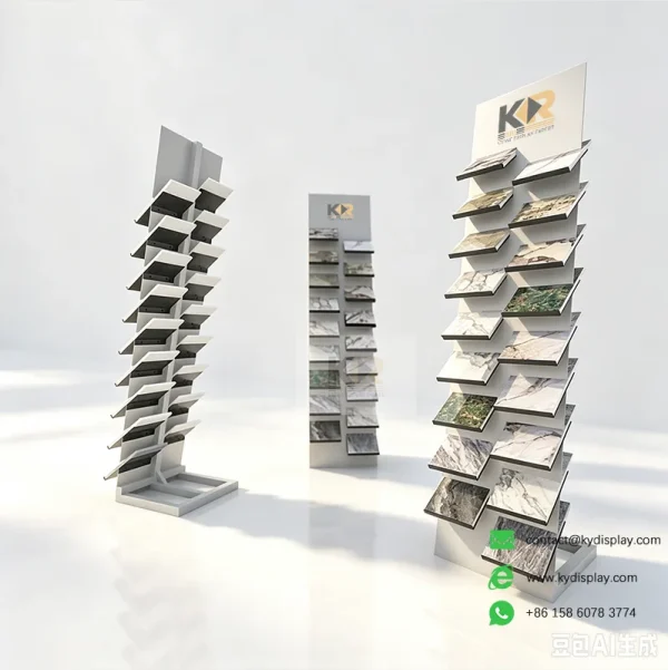 basic stone display rack three units showroom group