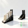 tabletop stone display rack black angle view
