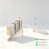 tabletop stone display rack white front view