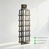 a frame stone display tower for showrooms black empty view