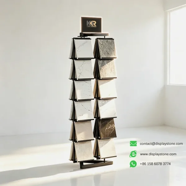 a frame stone display tower black samples view