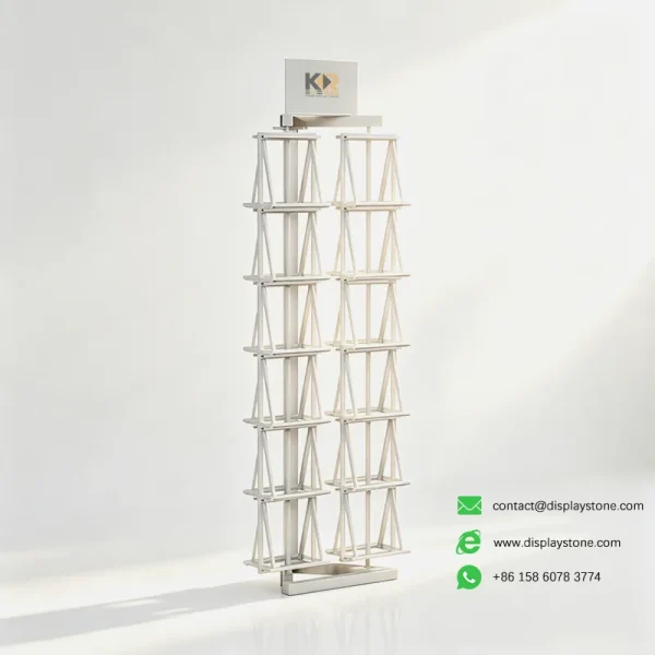 a frame stone display tower white empty view