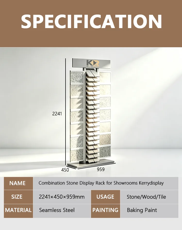 Combination stone display rack specification drawing