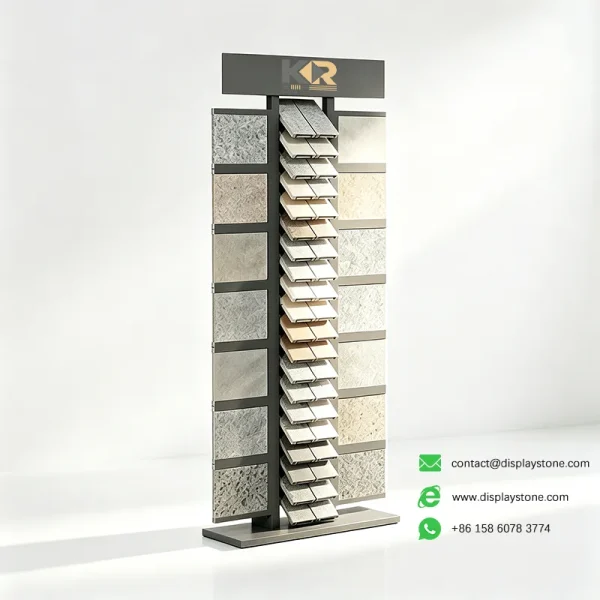 combination stone display rack for showrooms grey samples view