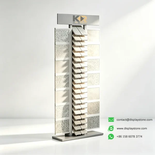 combination stone display rack white samples view