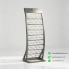 Curved Stone Display Stand For Showrooms Grey Empty curved stone display stand for showrooms grey empty view
