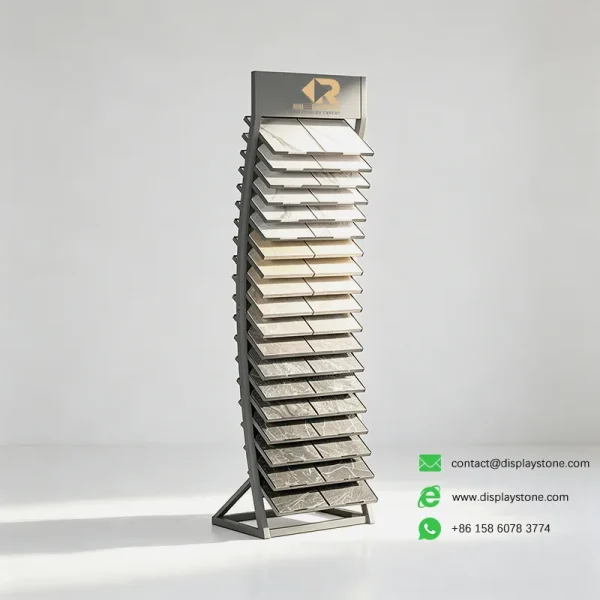 high capacity stone display rack grey samples view