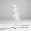 slanted vertical stone display rack for showrooms white empty view