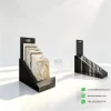 tabletop stone display rack black slot detail