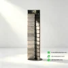 revolving mosaic display rack black samples 2 view