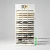 three column stone display rack white samples view